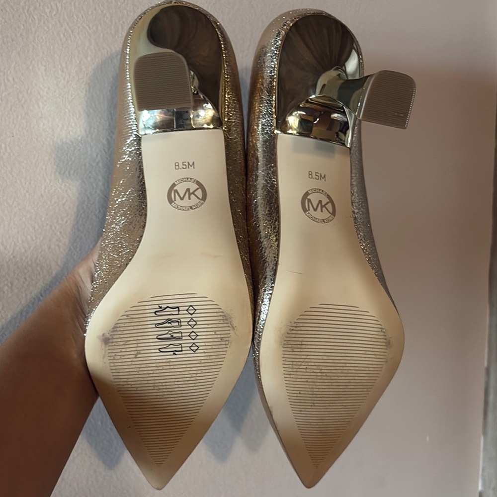Michael Kors Gold Heels with Pointed Toe